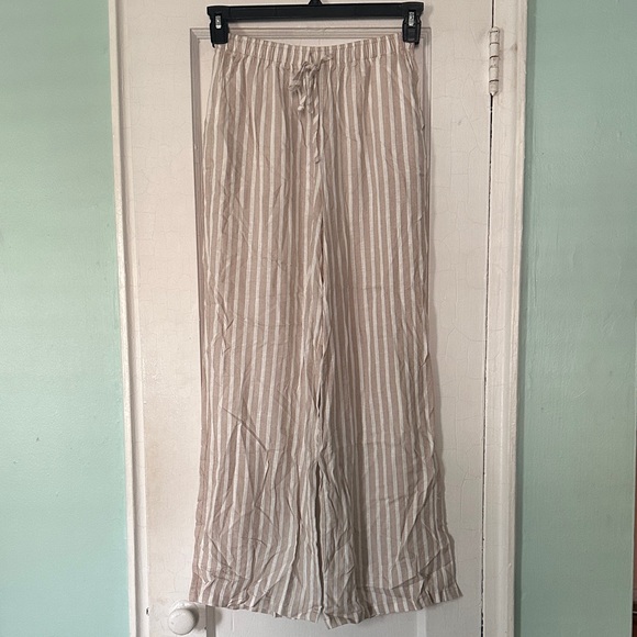 Stradivarius bundle (NWT wide leg linen pants and size 2 wide leg brown pants) - Picture 1 of 8